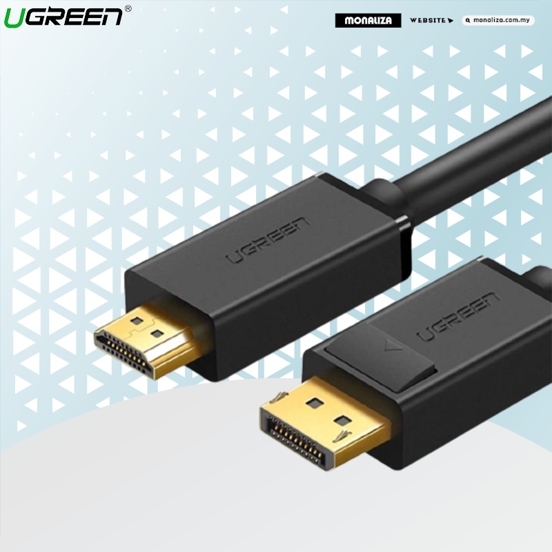 Ugreen Display Port Male to HDMI Male - 1.5 Meter - Monaliza