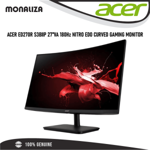 Acer ED270R S3BIIP 27''VA 180Hz Nitro Edo Curved Gaming Monitor