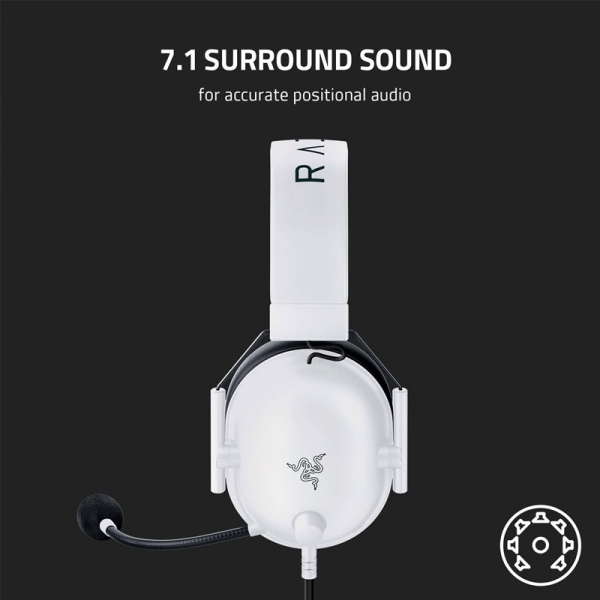 Razer Blackshark V2 X White Edition Wired Esports Headset - Image 5