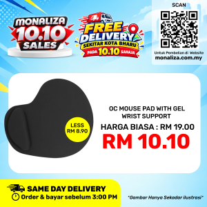 [ PROMOSI 10.10 ] OC Mouse Pad With Gel Wrist Support