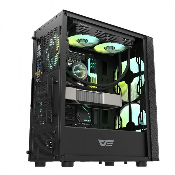 DarkFlash DK360 Luxury ATX PC Case - Black - Image 7