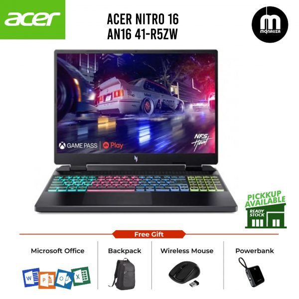 ACER NITRO 16 AN16-41-R5ZW ( Ryzen 7 7840HS, 16GB, 512GB SSD, RTX4060 8GB, W11 )