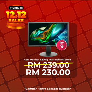 [ PROMOSI 12.12] Acer E200Q BI 19.5" LED HD Monitor