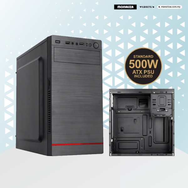 Imperion Elega 18 Computer Case Red With 500W PSU