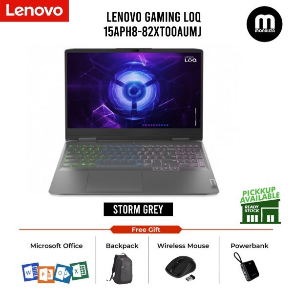 Lenovo LOQ 15APH8-82XT00AUMJ 15.6'' FHD 144Hz Gaming Laptop Storm Grey ( Ryzen 7 7840HS, 8GB, 512GB SSD, RTX4050 6GB, W11 )