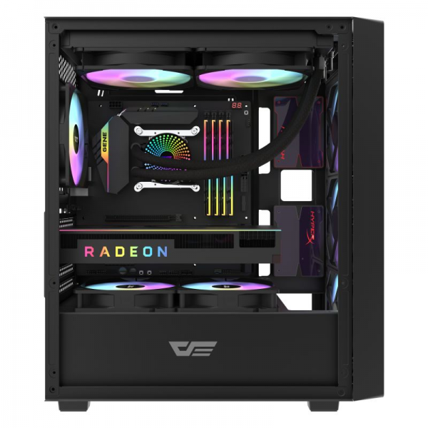 DarkFlash DK353 Mini MATX Mesh Gaming Casing - Black - Image 3