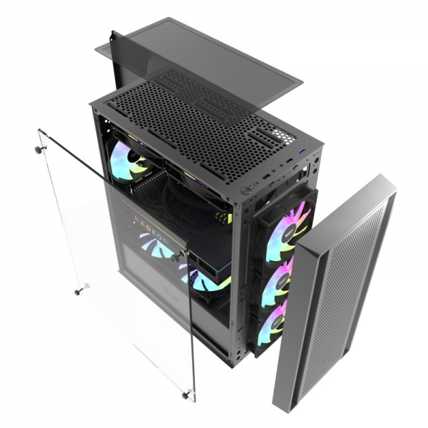 DarkFlash DK353 Mini MATX Mesh Gaming Casing - Black - Image 8