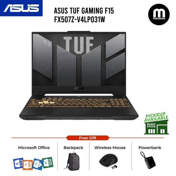 Asus TUF F15 FX507Z-V4LP031W 15.6" FHD 144Hz Gaming Laptop Mecha Gray ( I7-12700H, 16GB, 512GB SSD, RTX4060 8GB, W11 )