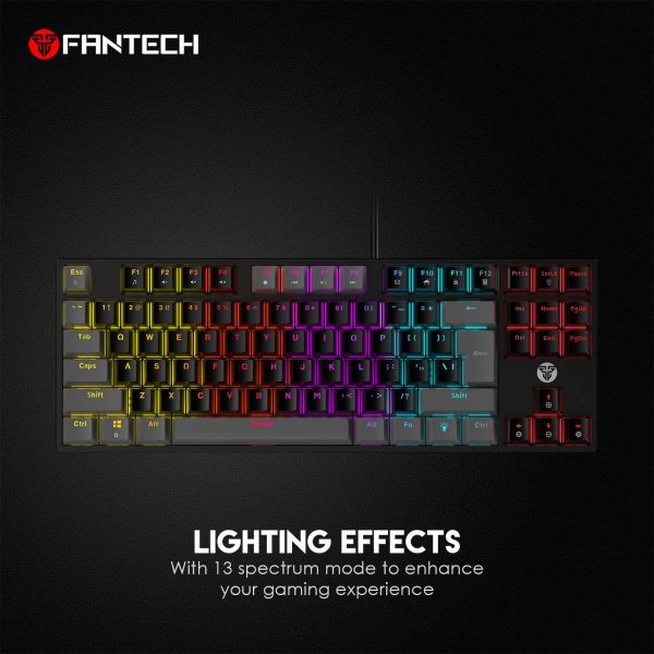 Fantech Atom MK876 TKL Mechanical Gaming Keyboard Gray- Blue Switch - Image 6