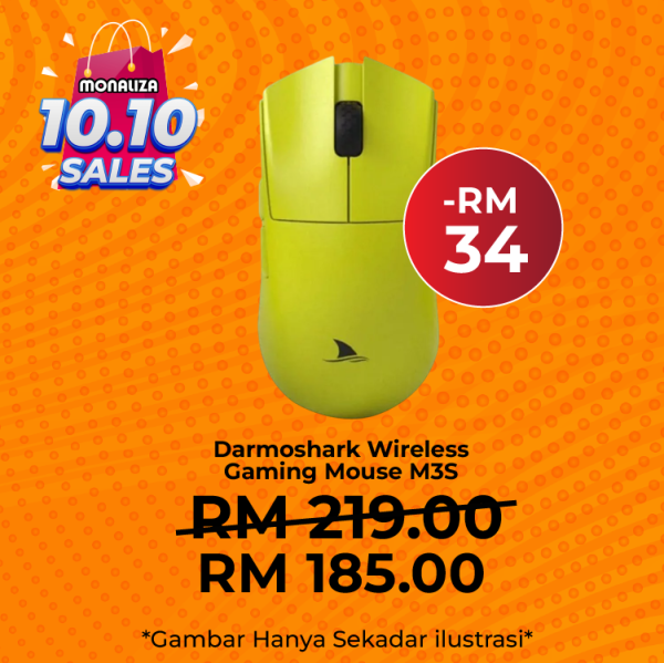 [ PROMOSI 10.10 ] Darmoshark M3S Varun Wireless Gaming Mouse - Black / Pink / Purple / Red / White / Cyberyellow