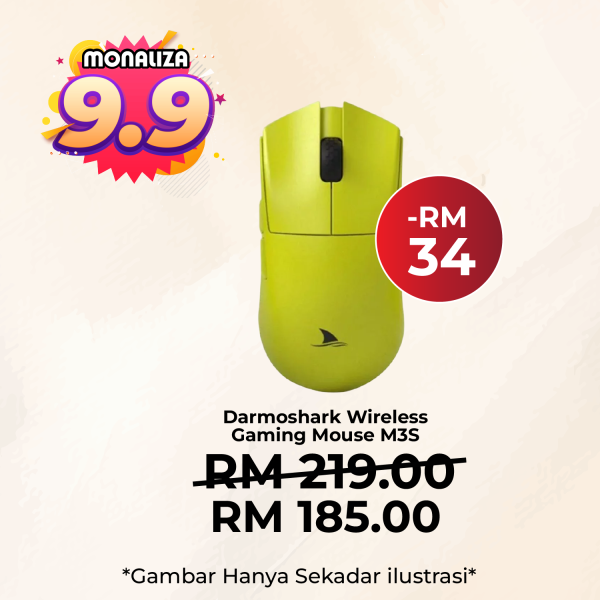 Darmoshark M3S Varun Wireless Gaming Mouse - Black / Pink / Purple / Red / White / Cyberyellow