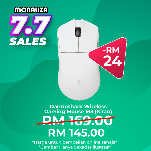 Darmoshark Wireless Gaming Mouse M3 Black / White (Kiran)