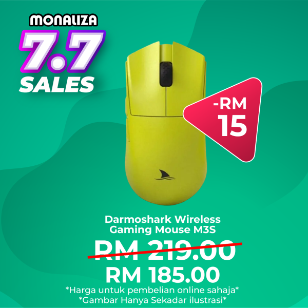 Darmoshark M3S Varun Wireless Gaming Mouse - Black / Pink / Purple / Red / White / Cyberyellow