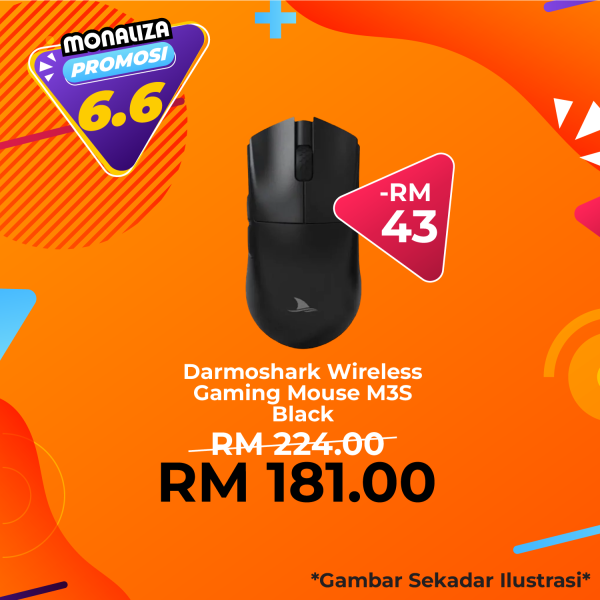 Darmoshark M3S Varun Wireless Gaming Mouse - Black / Pink / Purple / Red / White / Cyberyellow
