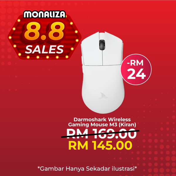 Darmoshark Wireless Gaming Mouse M3 Black / White (Kiran)