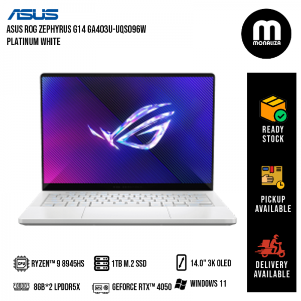 Asus ROG Zephyrus G14 GA403U-UQS096W Platinum White / QS100WO Eclipse Gray