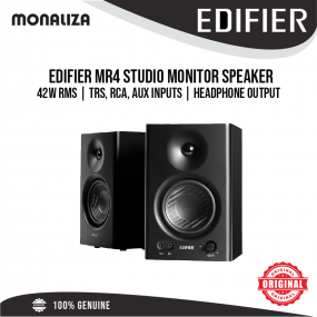 Edifier MR4 Studio Monitor Speaker 42W - Black Noir/White Black