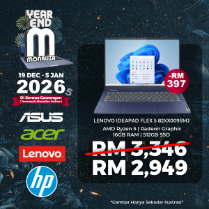 Lenovo IdeaPad Flex 5 Laptop (14ABR8-82XX009SMJ) AMD Ryzen 5 7530U | Integrated AMD Radeon Graphics