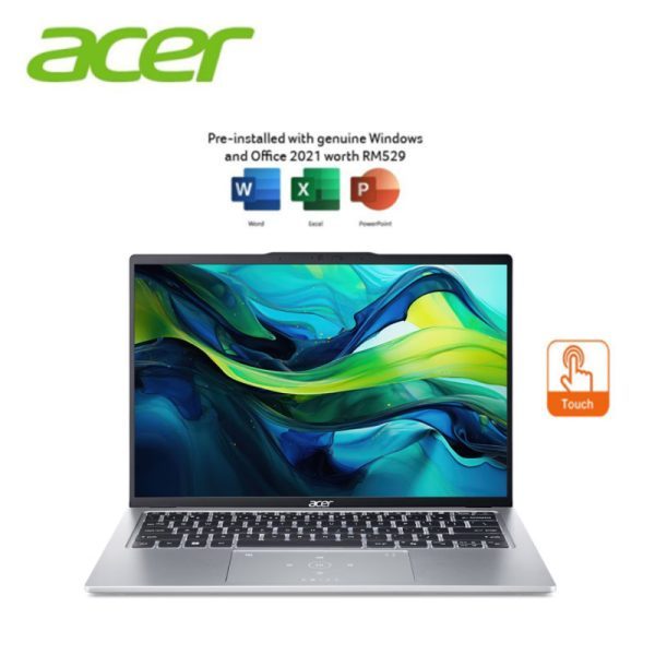 Acer Swift GO 14 SFG14-73T-78HT 14" WUXGA Touch Screen Laptop Pure Silver ( CU7-155H, 16GB, 1TB, Intel Arc, W11, HS ) - Image 2