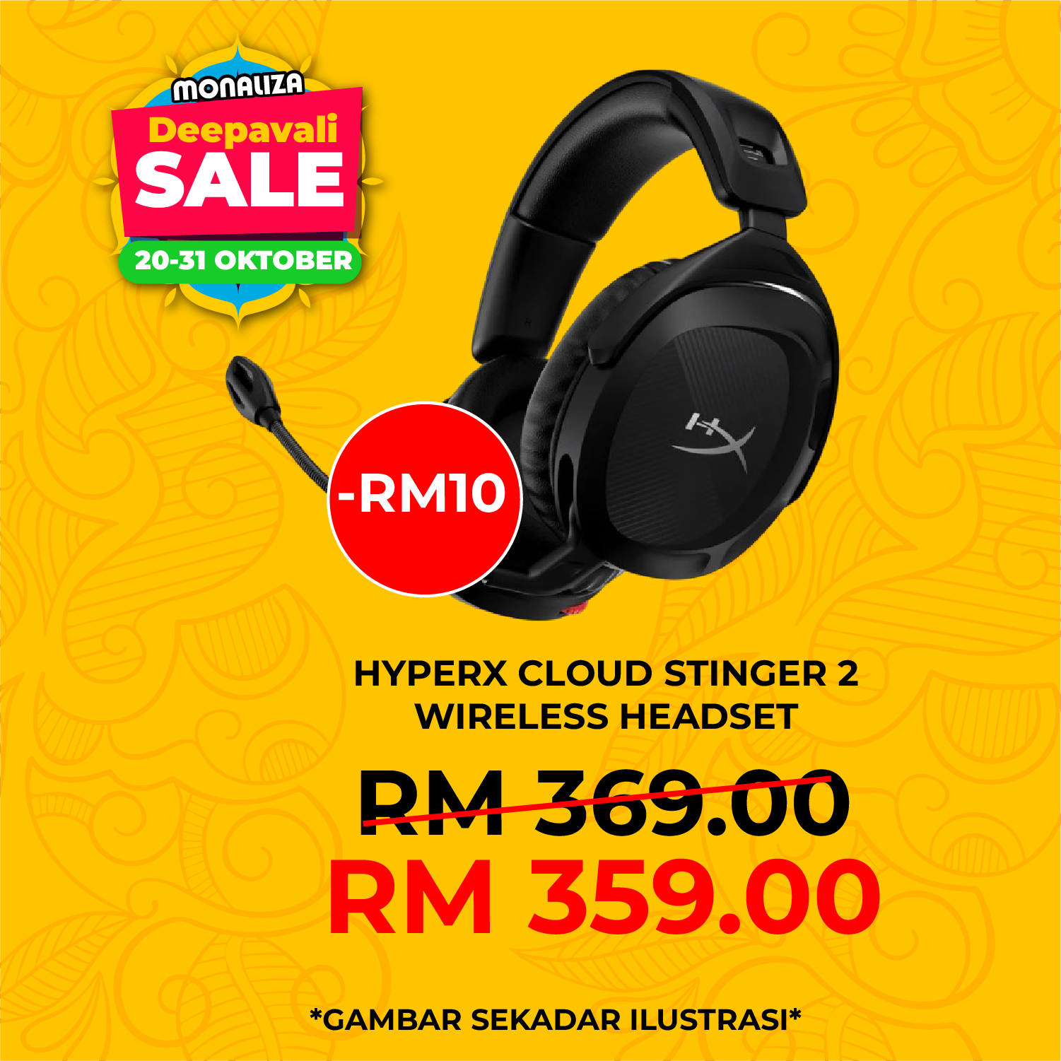 HyperX Cloud Stinger Wireless Headset – Monaliza