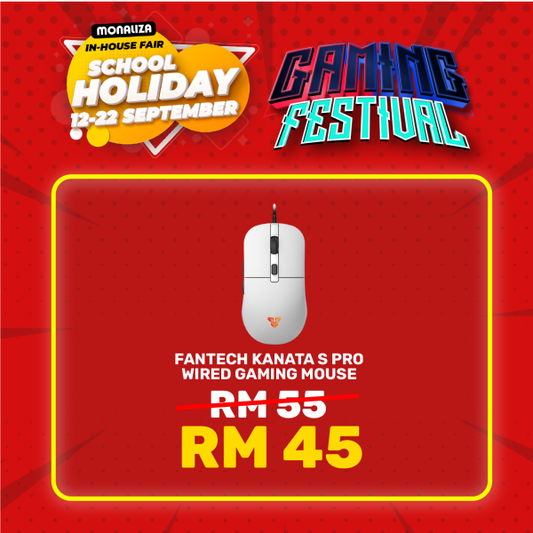Fantech Kanata S Pro Wired Gaming Mouse - Black / White