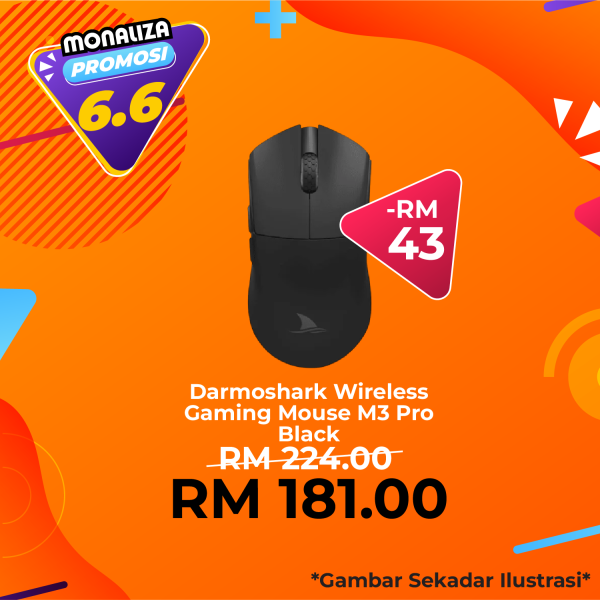 Darmoshark Wireless Gaming Mouse M3 Pro Black / White