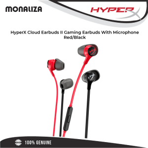 HyperX Cloud Earbuds II Gaming Earbuds With Microphone - Red/Black