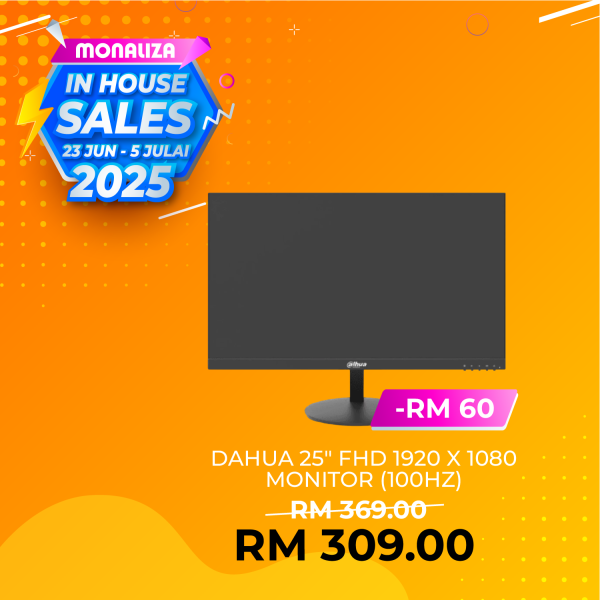 Dahua 25" (LM-25A201F) FHD 1920 X 1080 Monitor (100Hz)