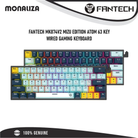 Fantech MK874V2 Mizu Edition Atom 63 Key Wired Gaming Keyboard - Blue Switch / Red Switch