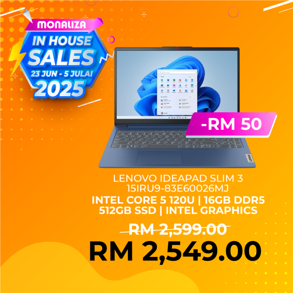 Lenovo IdeaPad Slim 3 15IRU9-83E60026MJ Abyss Blue / 83E60027MJ Arctic Grey