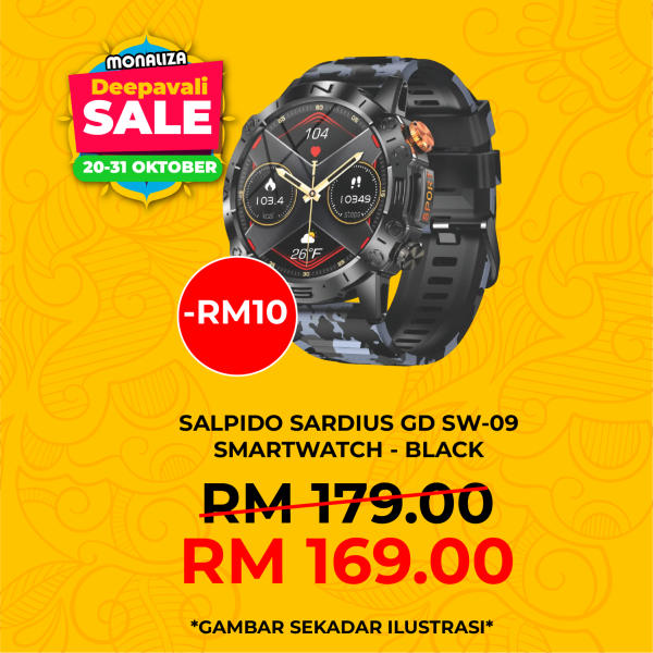 Salpido GD SW-09 Sardius Bluetooth Calling Smartwatch - Black