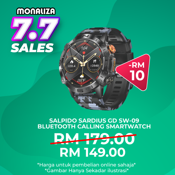 Salpido GD SW-09 Sardius Bluetooth Calling Smartwatch - Black