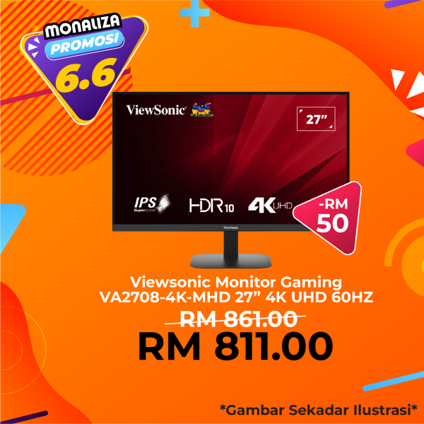 ViewSonic 27” VA2708-4K-MHD 4K UHD Monitor