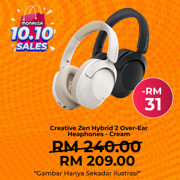 [ PROMOSI 10.10 ] Creative Zen Hybrid 2 Wireless Over-Ear Headphones With Hybrid ITH HYBRID ANC