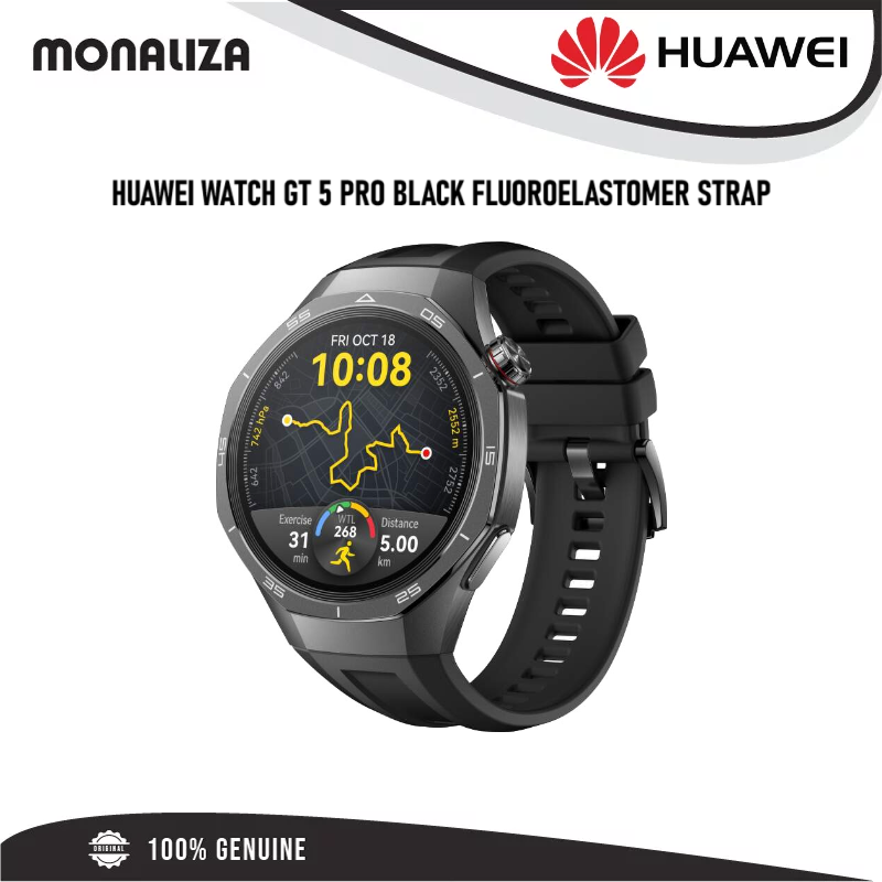 Huawei Watch GT Pro Black Fluoroelastomer Strap – Monaliza