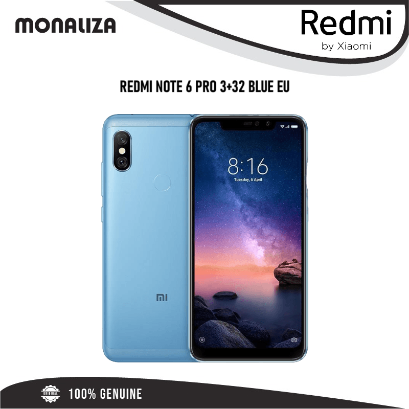 スマートフォン本体 ANDROID - Xiaomi Redmi Note 6 Pro (Blue) Refurbished) Redmi Note 6 Pro 64GB (Blue, 4GB RAM) : Amazon
