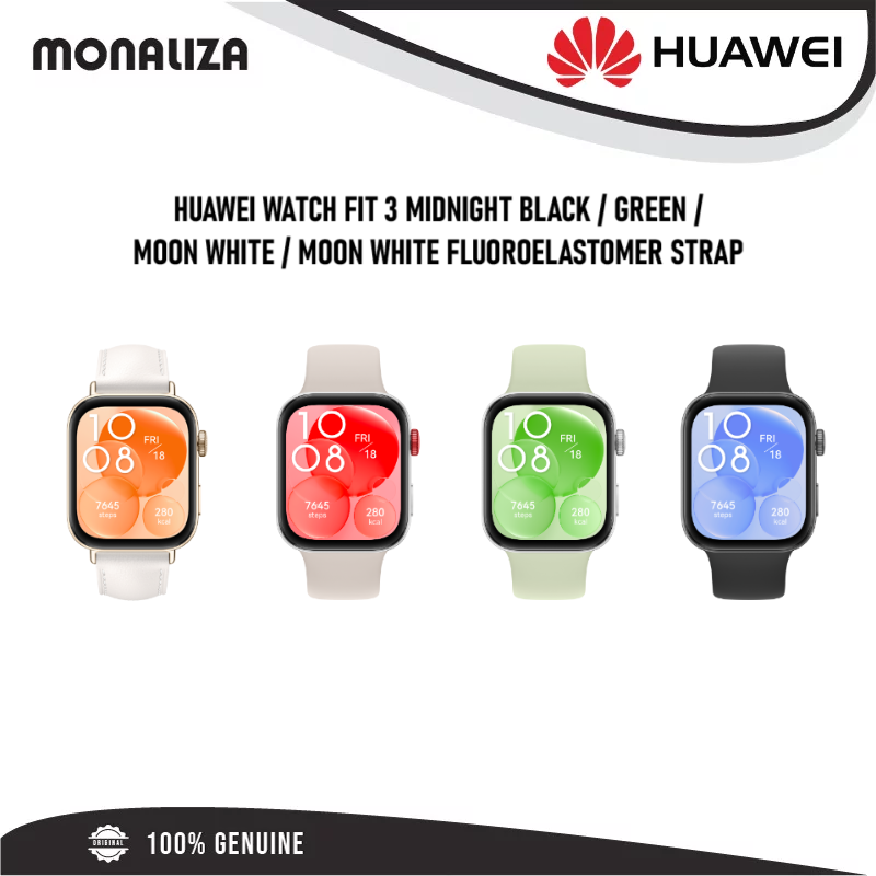 Huawei Watch FIT – Midnight Black Green Moon White Moon