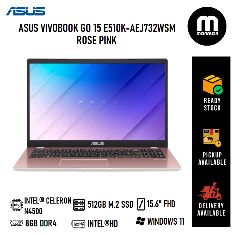 ASUS Vivobook Go 15 E510K-AEJ732WSM Rose Pink (Intel® Celeron