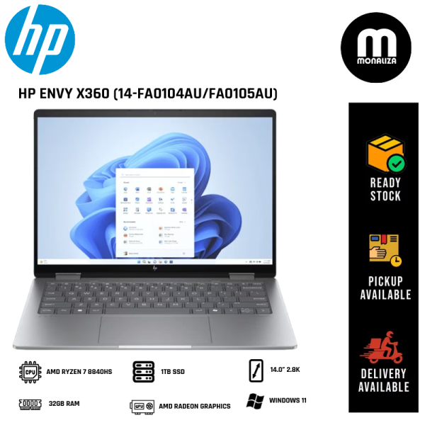 HP Envy X360 Laptop (14-FA0104AU/FA0105AU) AMD RYZEN 7 8840HS AMD RADEON GRAPHICS