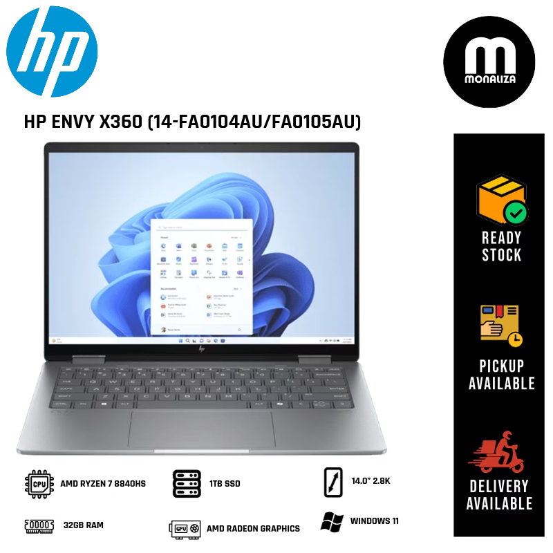 HP Envy X360 Laptop (14-FA0104AU/FA0105AU) AMD Ryzen 8840HS