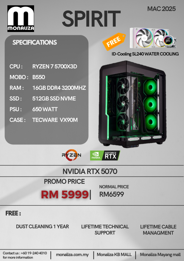 Set PC SPIRIT (NVIDIA RTX 9070)