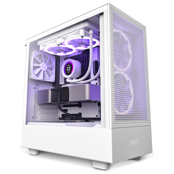 NZXT H5 Flow MID Tower Case - White