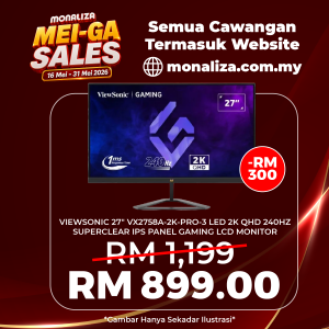 Viewsonic Gaming LCD Monitor VX2758A-2K-PRO-3 LED 2K QHD @240HZ 27" Inch
