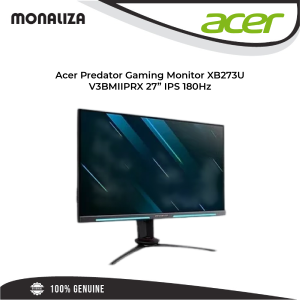 Acer Predator Gaming Monitor XB273U V3BMIIPRX 27'' IPS 180Hz