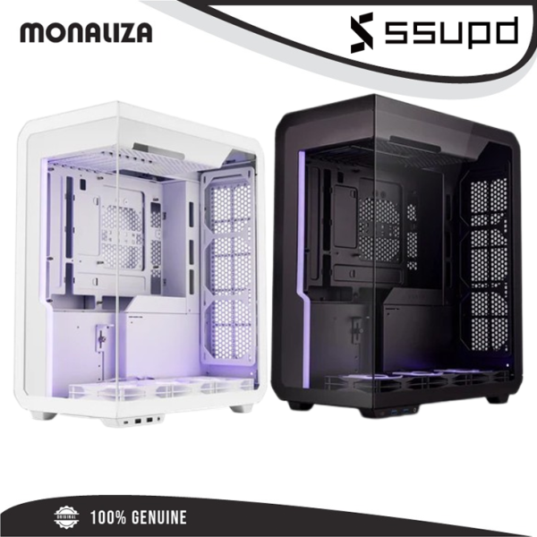 SSUPD Xhuttle Dual Chamber ATX Case - Black/White