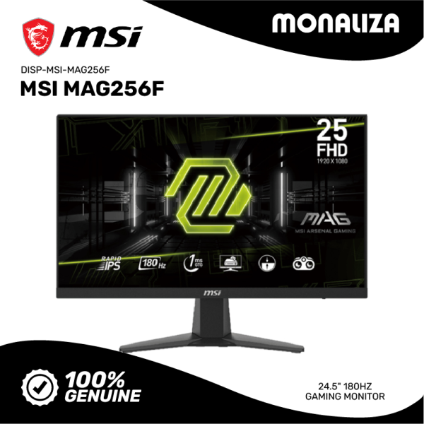 MSI MAG Gaming Monitor 256F 24.5" FHD 180Hz Flat