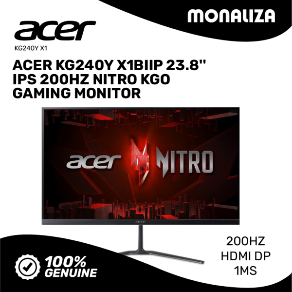 Acer Nitro KGO Gaming Monitor KG240Y X1BIIP 23.8" INCH IPS 200HZ