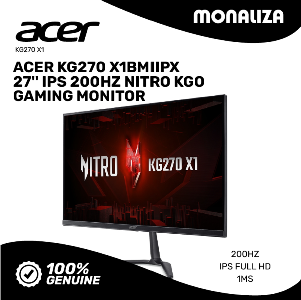 Acer Nitro KGO Gaming Monitor KG270 X1BMIIPX 27" Inch IPS 200HZ