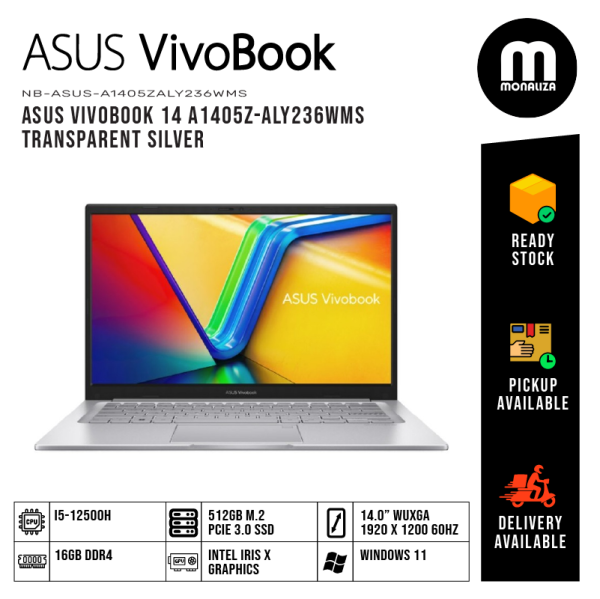 Asus Vivobook 14 Laptop (A1405Z-ALY236WMS) INTEL CORE I5-12500H INTEL IRIS XE GRAPHICS