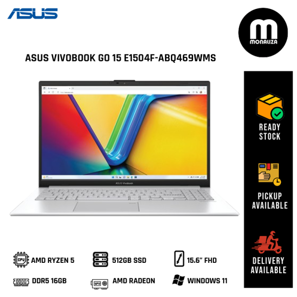 Asus Vivobook GO 15 Laptop (E1504F-ABQ469WMS) AMD RYZEN 5 7520U AMD RADEON